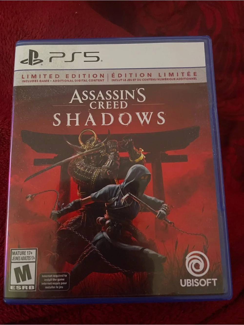 Sony PS5 Assassin's Creed Shadows - Red Cover Art